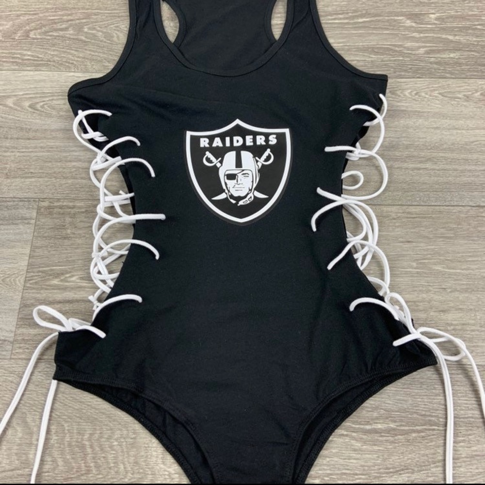 Las Vegas Raiders Bodysuit Onepiece Gameday Outfit - Picture 2 of 4